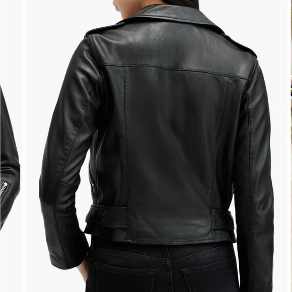 All Saints Balfern Leather Jacket - Picture 2 of 8